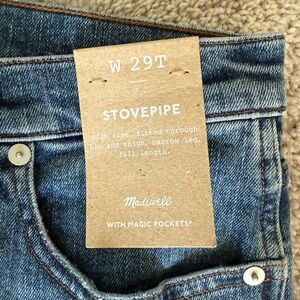 Madewell Stovepipe 29 tall